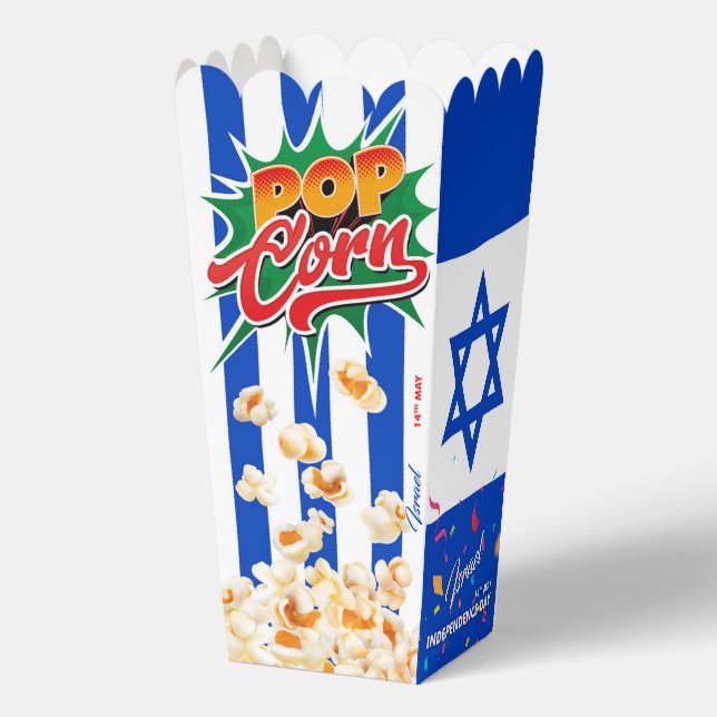 Israel flag favor box (Back)