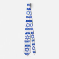 Israel Flag Fingerprint Tie