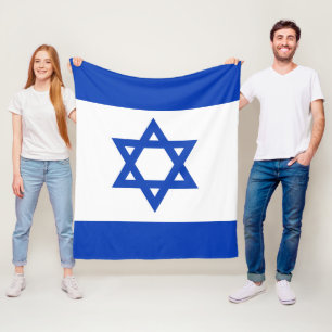 Israel flag fleece blanket