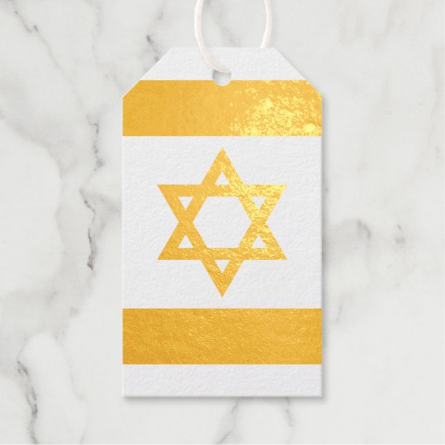 Israel flag Foil Favour Tag (Front)