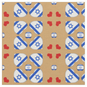 Israel Flag & Israel Hearts fashion Fabric /sports