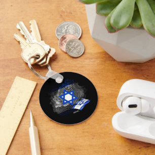 Israel flag keychain