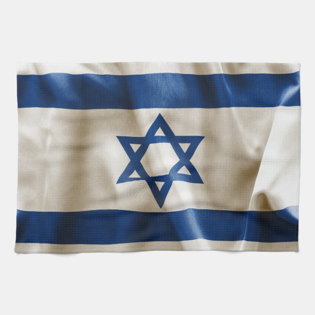 Israel Flag Kitchen Towel (Horizontal)