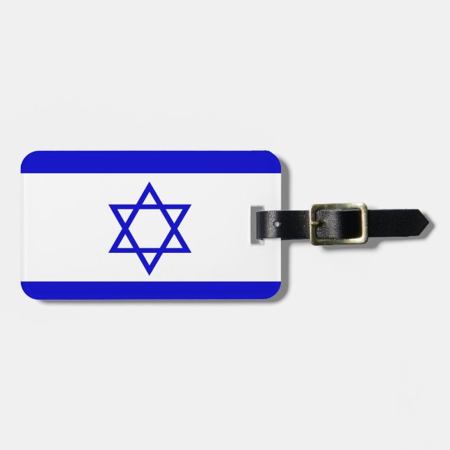 Israel Flag Luggage Tag (Front Horizontal)
