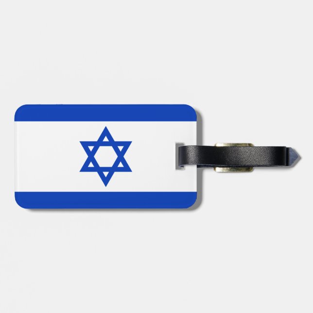 Israel Flag Luggage Tag (Back Horizontal)