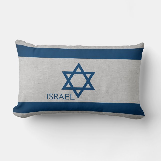 Israel Flag Lumbar Pillow (Front)