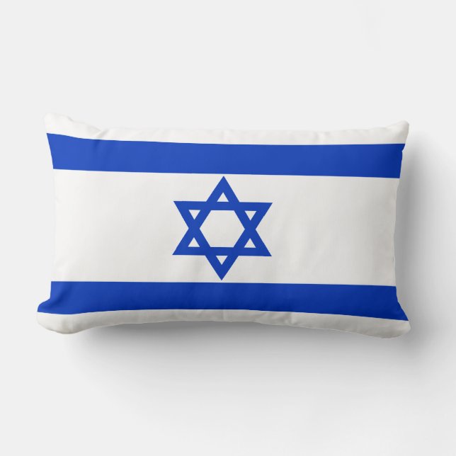 Israel Flag Lumbar Pillow (Front)
