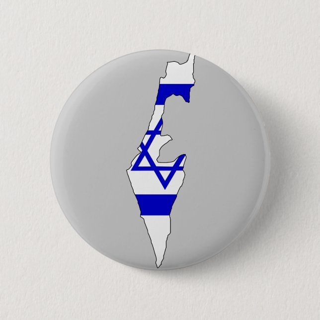Israel flag map 2 inch round button (Front)