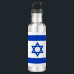 Israel flag modern patriotic 710 ml water bottle<br><div class="desc">Israel flag modern patriotic stainless steel water bottle.
Israeli Flag.</div>