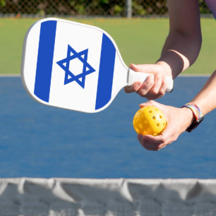 Israel flag modern patriotic pickleball paddle