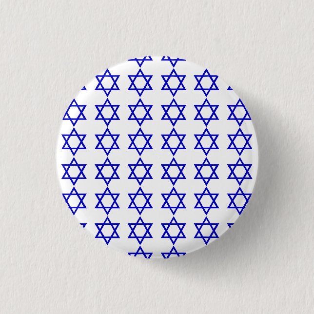 Israel flag pattern 1 inch round button (Front)