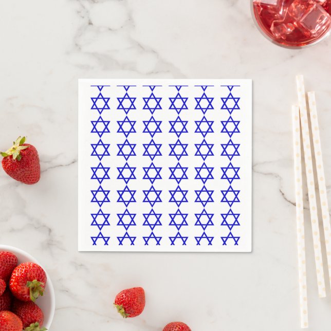 Israel flag pattern napkin (Insitu)