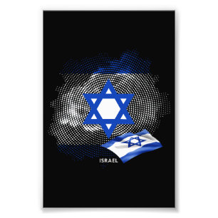 Israel flag photo print