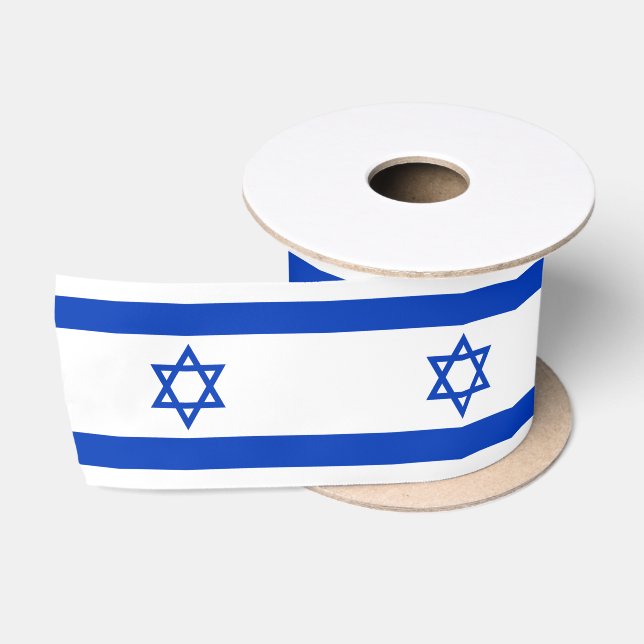 Israel Flag Satin Ribbon (Spool)