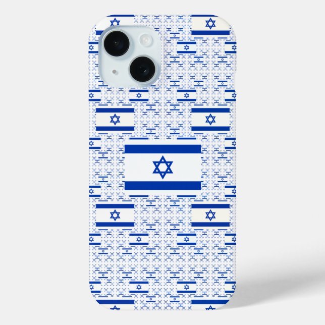 Israel Flag - Star of David - in Layers Case-Mate iPhone Case (Back)