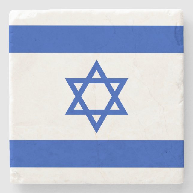 Israel Flag Stone Coaster (Front)