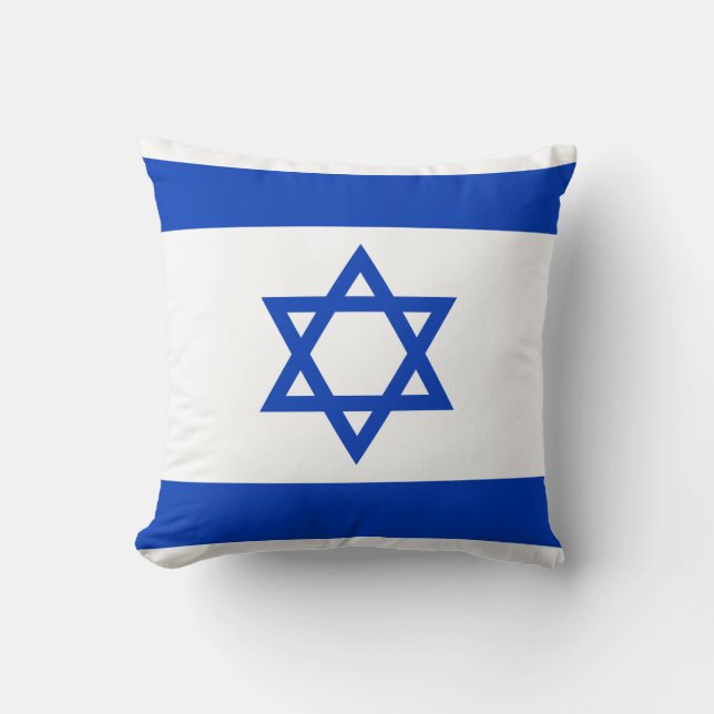Israel Flag Throw Pillow (Front)