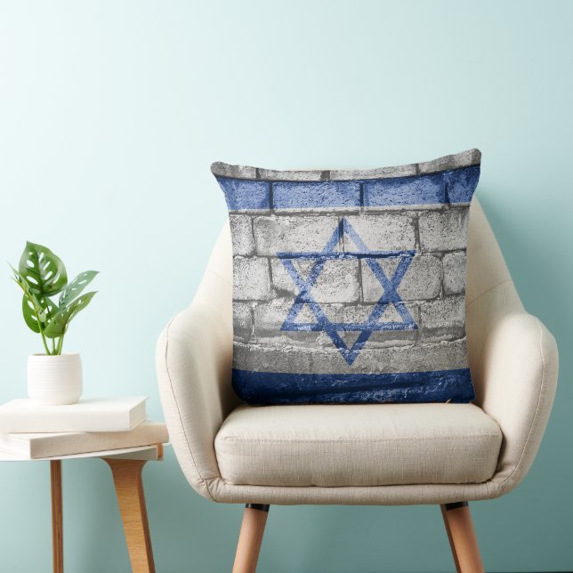 Israel flag wall throw pillow (Chair)
