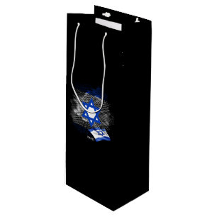Israel flag wine gift bag