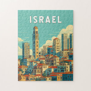 Israel Illustration Travel Art Vintage Jigsaw Puzzle