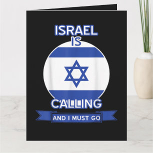 Israel Is Calling And I Must Go Thank You Card