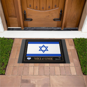 Israel & Israeli Flag house mats/sports Welcome Doormat