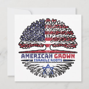 Israel Israeli US American USA United States Tree Card