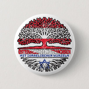 Israel Israelisch Österreichisch Österreich Baum 2 Inch Round Button