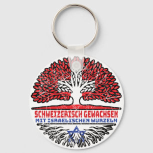 Israel Israelisch Schweizer Baum Wurzel Keychain