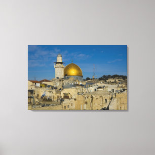 Israel, Jerusalem, Dome of the Rock Canvas Print