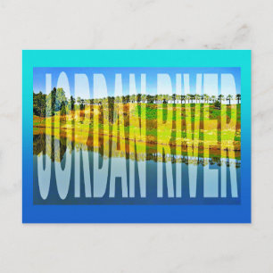 israel jordan river  postcard