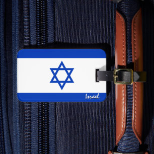 Israel Luggage Tags, patriotic Israel Flag Luggage Tag