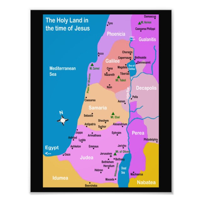 Israel Map First Century   Photo Print (Front)