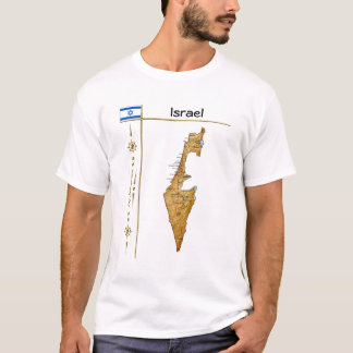 Israel Map + Flag + Title T-Shirt
