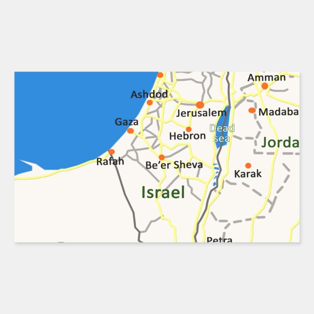 Israel map.JPG Sticker (Front)
