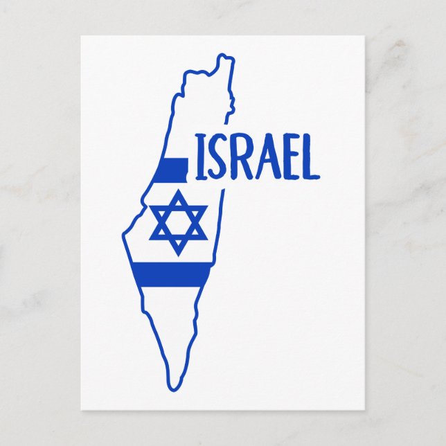 Israel map postcard (Front)