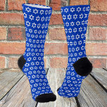 Israel socks, patriotic Israel flag fashion Socks<br><div class="desc">Socks: Patriotic Israel Flag fashion with white star pattern & Israel - love my country,  travel,  holiday,  national patriots / sports fans</div>