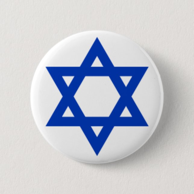Israel - Star of David 2 Inch Round Button (Front)