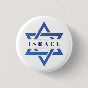 Israel Star Of David Flag 1 Inch Round Button