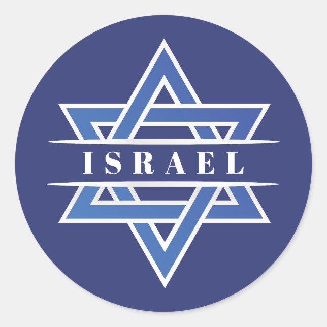Israel Star Of David Flag Classic Round Sticker (Front)