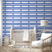Israel Star of David Flag Pattern Blue and White