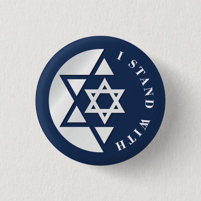 Israel Strong And Freedom Flag 1 Inch Round Button (Front)