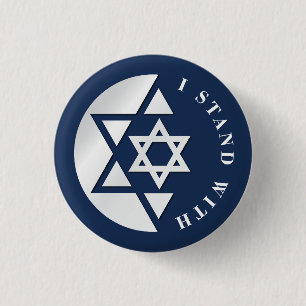 Israel Strong And Freedom Flag 1 Inch Round Button