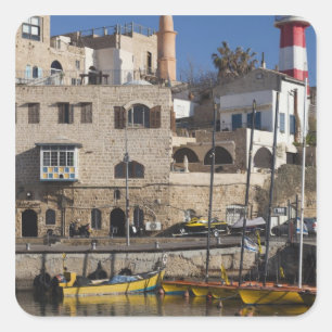 Israel, Tel Aviv, Jaffa, Jaffa Old Port Square Sticker