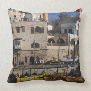 Israel, Tel Aviv, Jaffa, Jaffa Old Port Throw Pillow