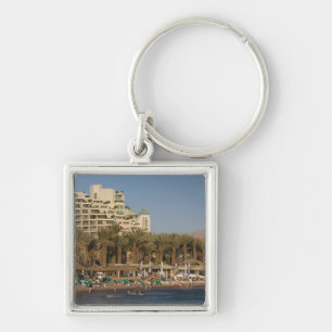 Israel, The Negev, Eilat, Red Sea beachfront 2 Keychain