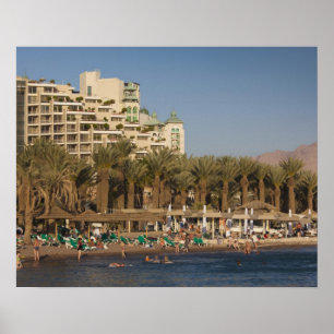 Israel, The Negev, Eilat, Red Sea beachfront Poster