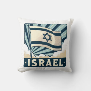 Israel  Vintage Travel Poster Throw Pillow