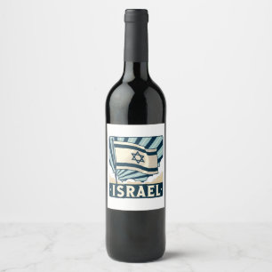 Israel  Vintage Travel Poster Wine Label