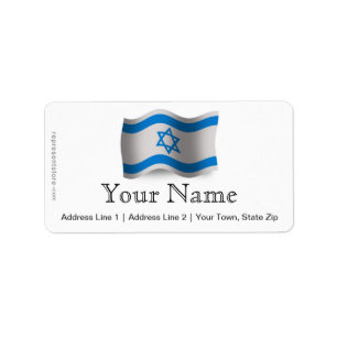 Israel Waving Flag Label